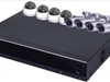 4-kanaals real-time D1 DVR + 4 stuks bullet IR camera: 